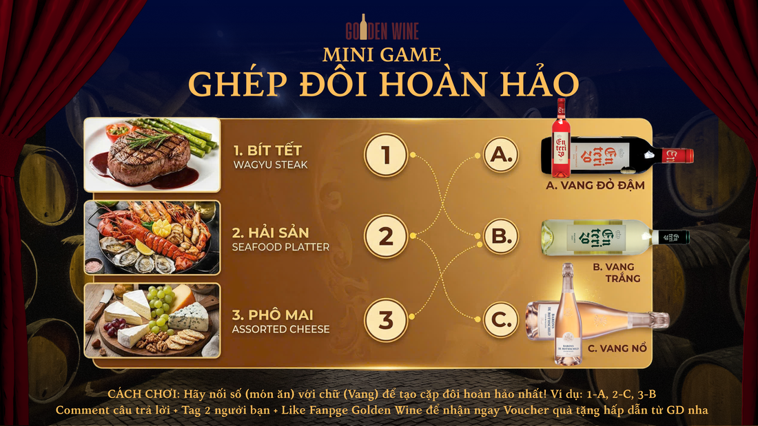 MINI GAME GHÉP ĐÔI HOÀN HẢO: THỬ TÀI AM HIỂU – RINH QUÀ SANG TRỌNG CÙNG GOLDEN WINE