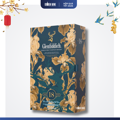 HỘP QUÀ TẾT 2026 GLENFIDDICH 18 KÈM LY